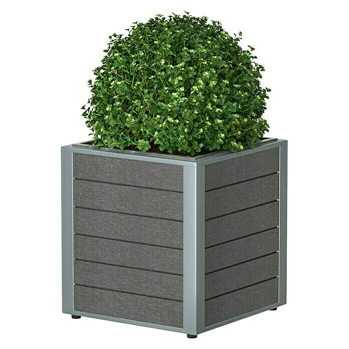 BAUHAUS A.H.G. Pflanzkübel Eckig Monaco Außenmaß (L X B X H): 42 X 42 X 43 Cm, Anthrazit, Quadratisch – Bild 3