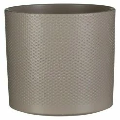 BAUHAUS Übertopf Rund Era Außenmaß (Ø X H): 23 X 21,5 Cm, Taupe, Keramik