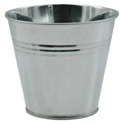 BAUHAUS Übertopf Rund Ø X H: 14 X 12,5 Cm, Silber, Metall