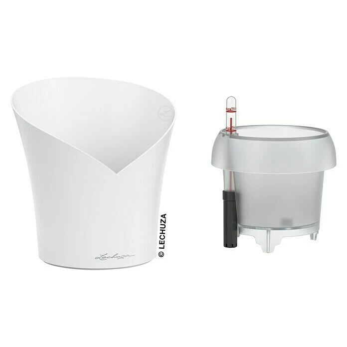 BAUHAUS Lechuza Orchideentopf Orchidea All-In-One Außenmaß (Ø X H): 18,3 X 19,5 Cm, Weiß – Bild 2