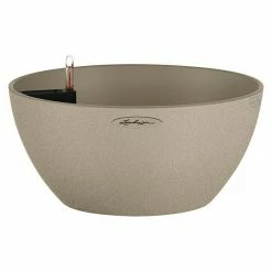 BAUHAUS Lechuza Color Pflanzschale Rund Cubeto Außenmaß (Ø X H): 29,8 X 13,5 Cm, Kunststoff, Sandbeige