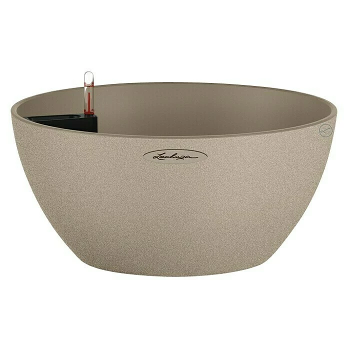 BAUHAUS Lechuza Color Pflanzschale Rund Cubeto Außenmaß (Ø X H): 29,8 X 13,5 Cm, Kunststoff, Sandbeige