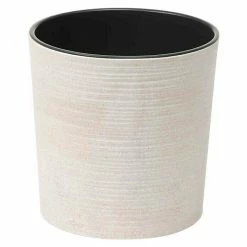 BAUHAUS Siena Garden Pflanztopf Lens Eco Außenmaß (Ø X H): 30 X 30,5 Cm, Kunststoff, Cremeweiß
