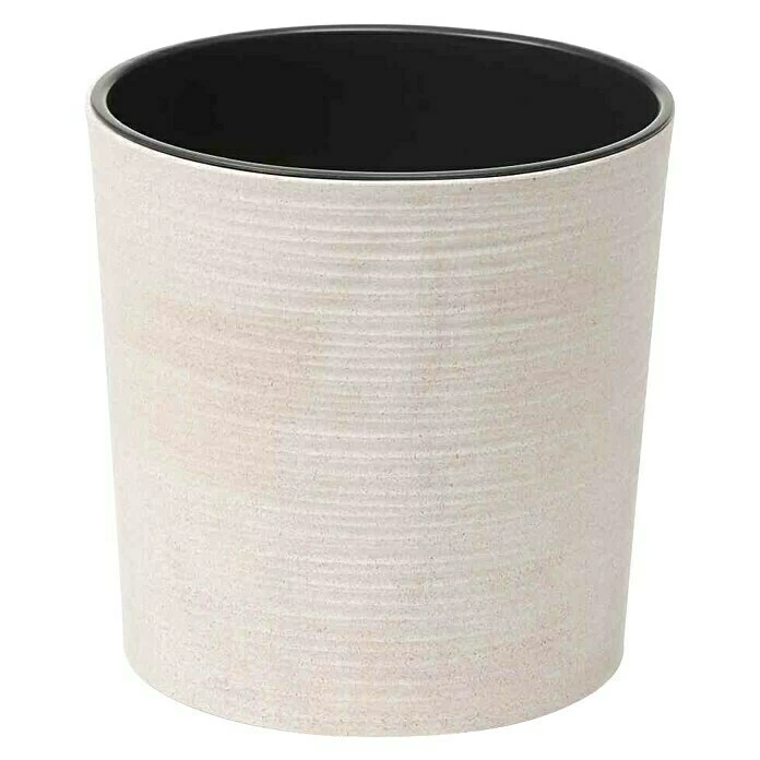 BAUHAUS Siena Garden Pflanztopf Lens Eco Außenmaß (Ø X H): 30 X 30,5 Cm, Kunststoff, Cremeweiß