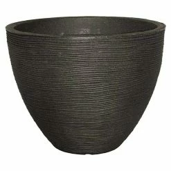 BAUHAUS Geli Pflanztopf Außenmaß (Ø X H): 40 X 31 Cm, Kunststoff, Anthrazit