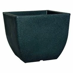 BAUHAUS Geli Pflanzkübel Eckig Ravenna Außenmaß (L X B X H): 50 X 50 X 42,5 Cm, Kunststoff, Anthrazit