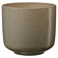 BAUHAUS Soendgen Keramik Übertopf Rund Bari Außenmaß (Ø X H): 16 X 14 Cm, Braun Effekt, Keramik