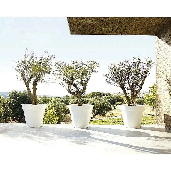 BAUHAUS Artevasi Capri Pflanztopf Außenmaß (Ø X H): 20 X 18,9 Cm, Kunststoff, Weiß – Bild 3