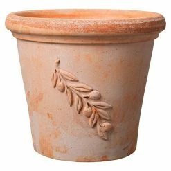 BAUHAUS Deroma Olive Pflanztopf Cilindro Außenmaß (Ø X H): 30 X 25 Cm, Naturmaterialien, Terracotta