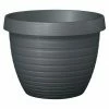 BAUHAUS Scheurich Pflanztopf Country Star Außenmaß (Ø X H): 25 X 18,6 Cm, Kunststoff, Anthrazit