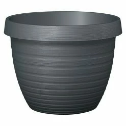 BAUHAUS Scheurich Pflanztopf Country Star Außenmaß (Ø X H): 25 X 18,6 Cm, Kunststoff, Anthrazit