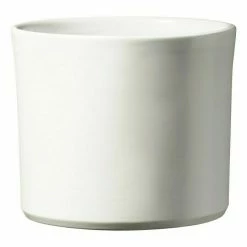 BAUHAUS SK Übertopf Rund Miami Außenmaß (Ø X H): 36 X 31 Cm, Weiß, Keramik, Matt