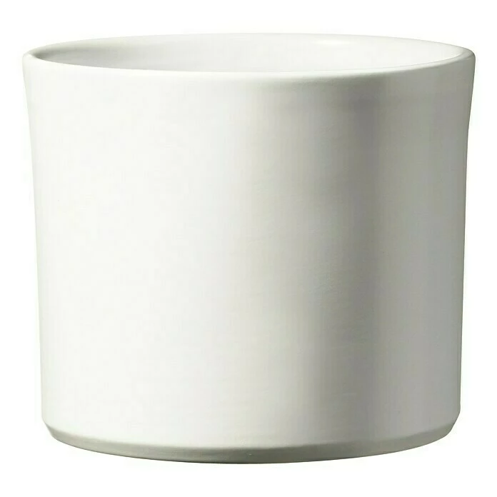 BAUHAUS SK Übertopf Rund Miami Außenmaß (Ø X H): 36 X 31 Cm, Weiß, Keramik, Matt