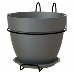 BAUHAUS Artevasi Capri Campana Geländertopf Außenmaß (Ø X H): 20 X 18,9 Cm, Kunststoff, Anthrazit