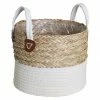 BAUHAUS A.H.G. Pflanzkorb Außenmaß (Ø X H): 25 X 30 Cm, Naturmaterialien, Weiss-braun