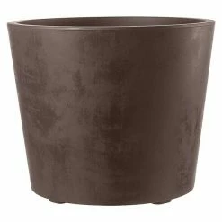 BAUHAUS Deroma Pflanzkübel Rund Millennium Außenmaß (Ø X H): 49 X 59 Cm, Kunststoff, Braun