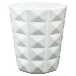 BAUHAUS SK Orchideentopf Kyoto Außenmaß (Ø X H): 13 X 15 Cm, Keramik, Weiß, Glänzend