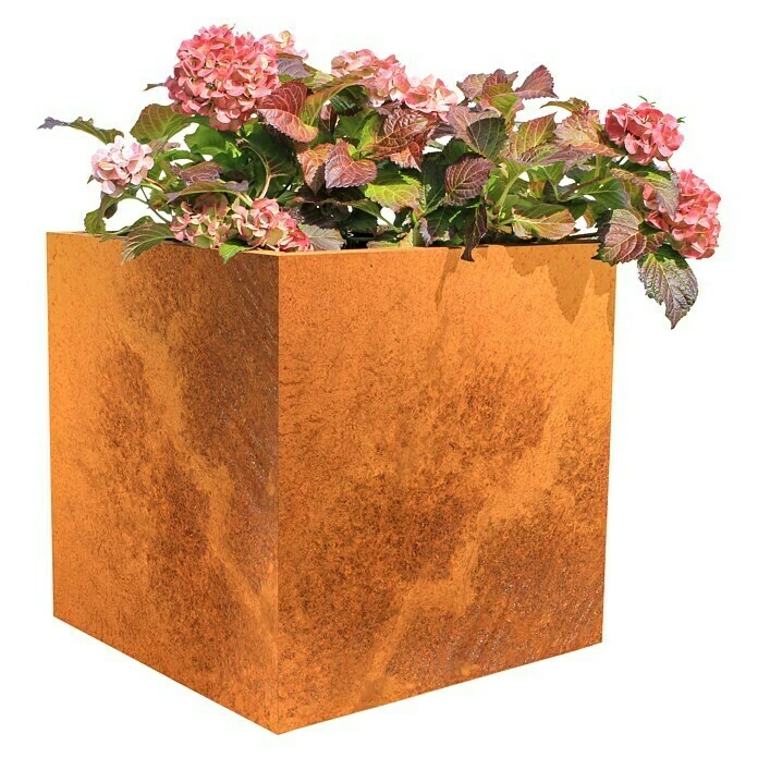 BAUHAUS Palatino Exlusive Line Pflanzkübel Eckig Nora 60 X 60 X 60 Cm, Cortenstahl, Rotbraun – Bild 3