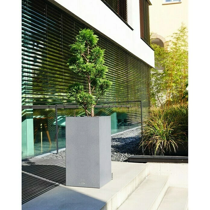 BAUHAUS Lechuza Color Pflanzsäule Eckig Canto Außenmaß (L X B X H): 40 X 40 X 76 Cm, Kunststoff, Steingrau – Bild 2