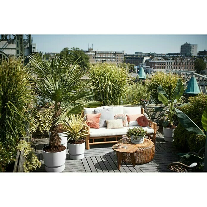 BAUHAUS Elho Pflanztopf Greenville Außenmaß (Ø X H): 30 X 27,8 Cm, Kunststoff, Weiß – Bild 3