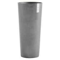 BAUHAUS Ecopots Amsterdam Pflanzsäule Rund Außenmaß (Ø X H): 32,5 X 70 Cm, Kunststoff, Grau