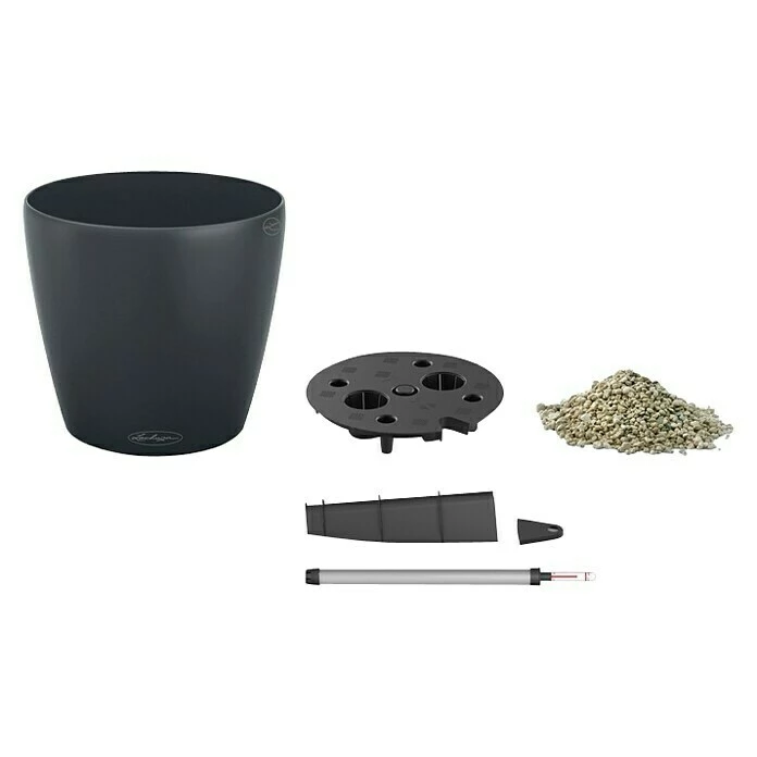 BAUHAUS Lechuza Color Pflanztopf Classico Außenmaß (Ø X H): 35 X 33 Cm, Kunststoff, Schiefergrau – Bild 2