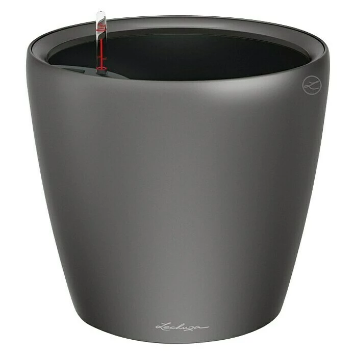BAUHAUS Lechuza Pflanztopf CLASSICO Premium LS Außenmaß (Ø X H): 36 X 32,5 Cm, Kunststoff, Anthrazit Metallic