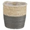 BAUHAUS Übertopf Rund Rachel Außenmaß (Ø X H): 14 X 14 Cm, Natur/Grau