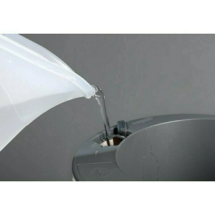 BAUHAUS Lazy Leaf Übertopf Rund Außenmaß (Ø X H): 17 X 16 Cm, Weiß, Kunststoff, Matt – Bild 4