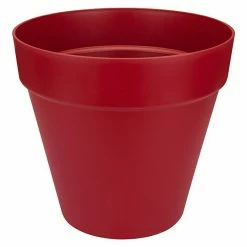BAUHAUS Elho Loft Urban Pflanztopf Außenmaß (Ø X H): 49 X 45 Cm, Kunststoff, Cranberry Rot