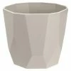BAUHAUS Elho Übertopf Rund B.for Rock Außenmaß (Ø X H): 16,1 X 14,8 Cm, Warm Grey
