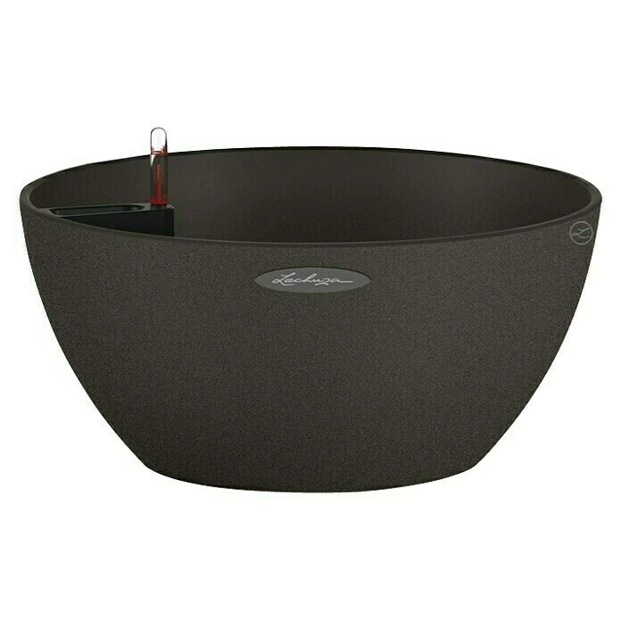 BAUHAUS Lechuza Color Pflanzschale Rund Cubeto Außenmaß (Ø X H): 29,8 X 13,5 Cm, Kunststoff, Schwarz