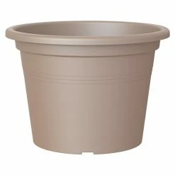 BAUHAUS Artevasi Venezia Pflanztopf Cilindro Außenmaß (Ø X H): 35 X 24,9 Cm, Kunststoff, Taupe