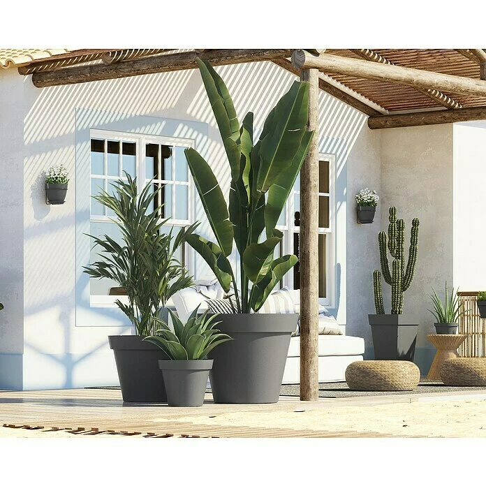 BAUHAUS Artevasi Capri Pflanztopf Außenmaß (Ø X H): 25 X 21,5 Cm, Kunststoff, Anthrazit – Bild 3