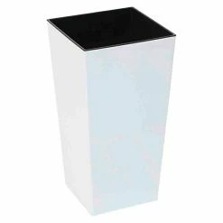 BAUHAUS Siena Garden Pflanzsäule Eckig Lyon 25 X 25 X 46,5 Cm, Kunststoff, Weiß