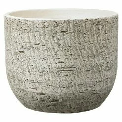 BAUHAUS Soendgen Keramik Übertopf Rund Portland Außenmaß (Ø X H): 28 X 24 Cm, Weiß, Keramik