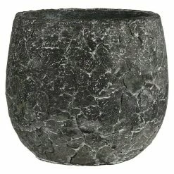 BAUHAUS Übertopf Rund Thomas Außenmaß (Ø X H): 19 X 16,5 Cm, Anthrazit