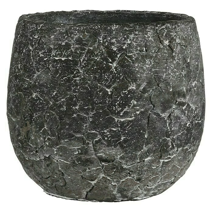 BAUHAUS Übertopf Rund Thomas Außenmaß (Ø X H): 19 X 16,5 Cm, Anthrazit