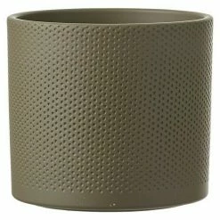 BAUHAUS Übertopf Rund Era Außenmaß (Ø X H): 19,5 X 17,5 Cm, Grün, Keramik