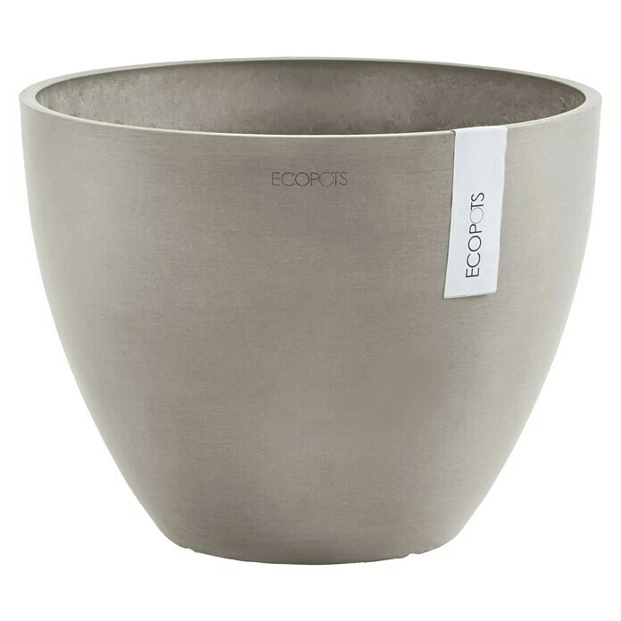 BAUHAUS Ecopots Pflanztopf Antwerpen Außenmaß (Ø X H): 30 X 25,5 Cm, Kunststoff, Taupe