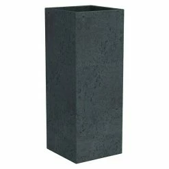 BAUHAUS Scheurich Pflanzkübel Eckig C-Cube Außenmaß (L X B X H): 38 X 38 X 54 Cm, Kunststoff, Schwarz