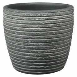 BAUHAUS SK Porto Übertopf Rund Außenmaß (Ø X H): 12 X 10 Cm, Anthrazit, Keramik