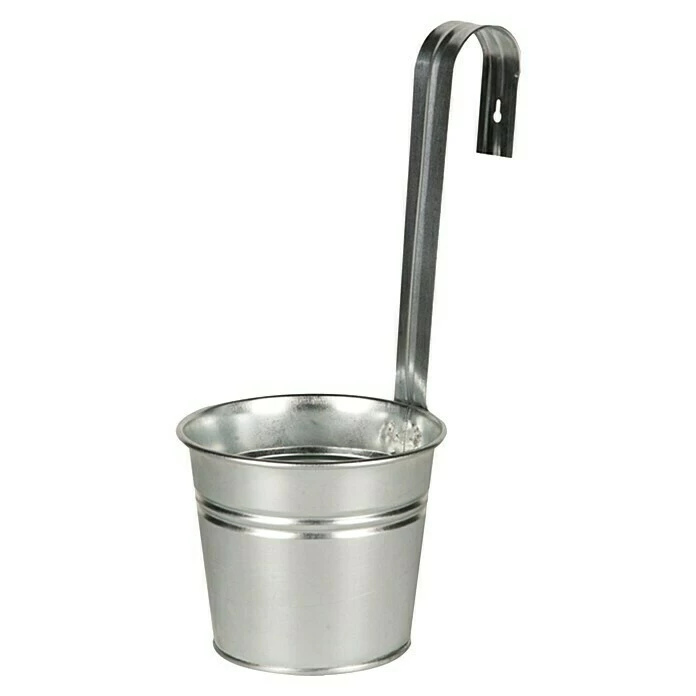 BAUHAUS Geländertopf Ø X H: 11 X 29 Cm, Metall, Silber