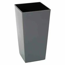 BAUHAUS Siena Garden Pflanzsäule Eckig Lyon 25 X 25 X 46,5 Cm, Kunststoff, Anthrazit