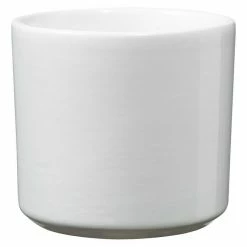 BAUHAUS SK Übertopf Rund Las Vegas Außenmaß (Ø X H): 8 X 7 Cm, Weiß, Keramik, Glänzend