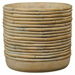 BAUHAUS Soendgen Keramik Übertopf Rund Myanmar Außenmaß (Ø X H): 22 X 20 Cm, Braun