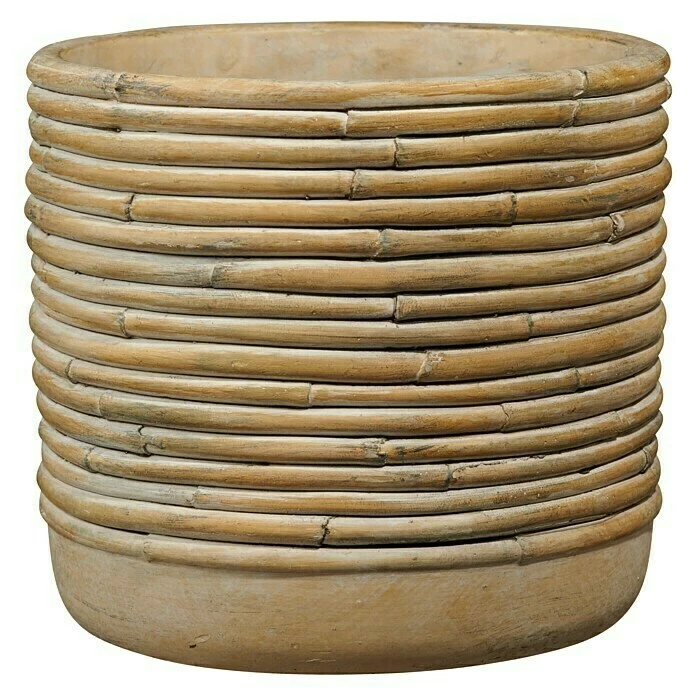 BAUHAUS Soendgen Keramik Übertopf Rund Myanmar Außenmaß (Ø X H): 22 X 20 Cm, Braun