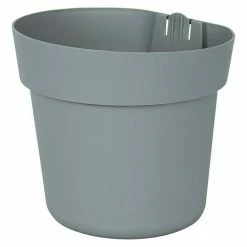 BAUHAUS Geli Regenrohr-Pflanzgefäß Conny Außenmaß (Ø X H): 16 X 16 Cm, Kunststoff, Betongrau