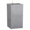 BAUHAUS Lechuza Color Pflanzsäule Eckig Canto Außenmaß (L X B X H): 30 X 30 X 56 Cm, Kunststoff, Steingrau
