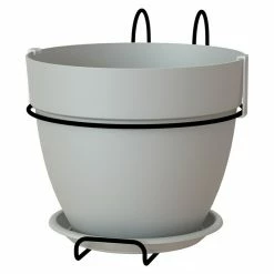 BAUHAUS Artevasi Capri Campana Geländertopf Außenmaß (Ø X H): 20 X 18,9 Cm, Kunststoff, Hellgrau